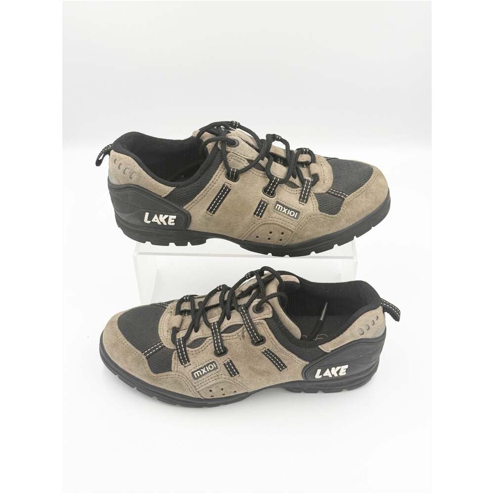 Lake MX101 Lace Up Gray Vibram Cycling Mountain Biking Riding Shoes Women 9.5